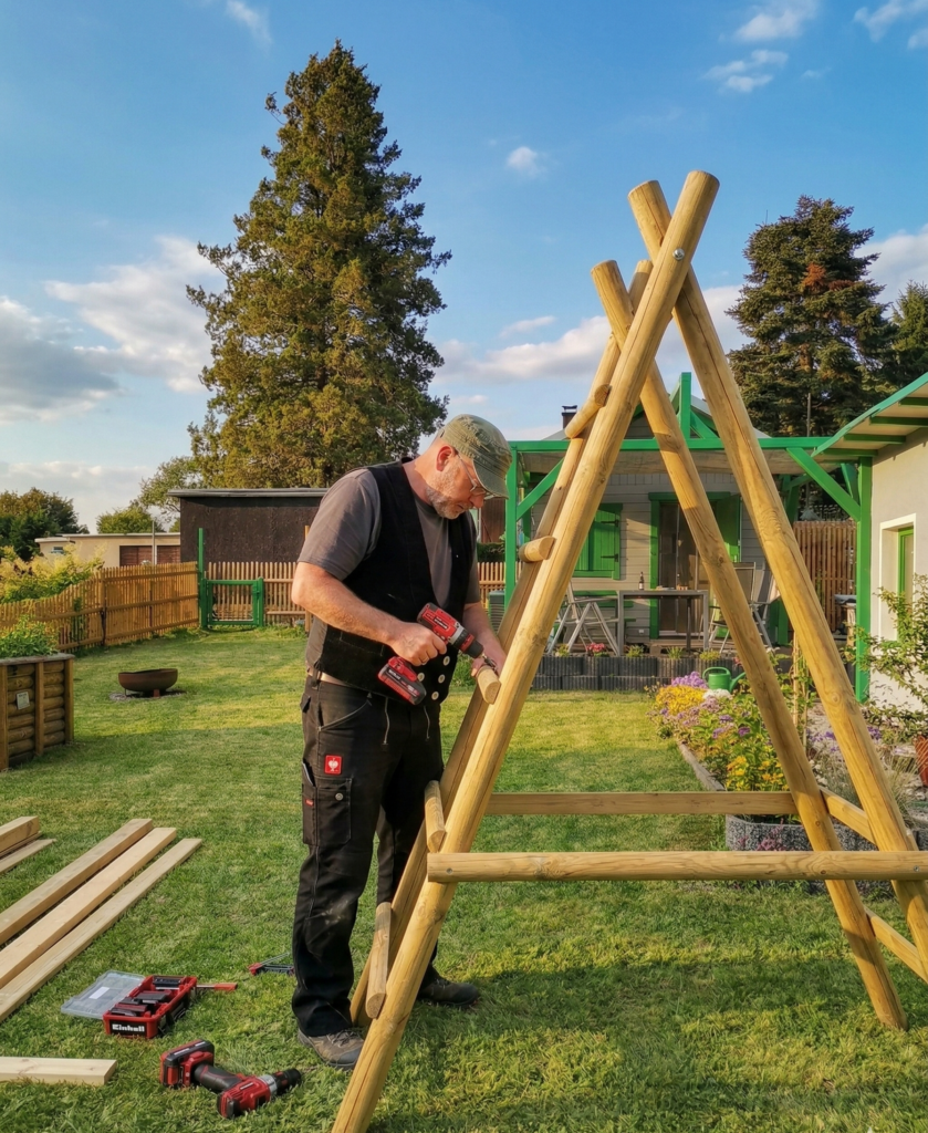 Holzbau: Wie entsteht eine Schauckel ;-)