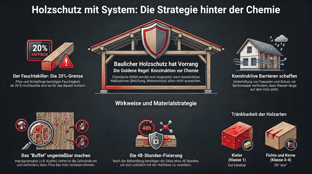 Holzschutz: Die Strategie hinter der Chemie